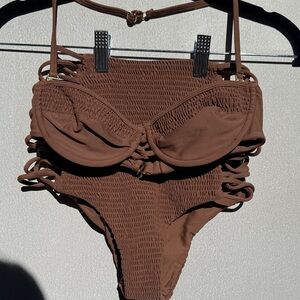 Tori Praver Chocolate Bikini Set